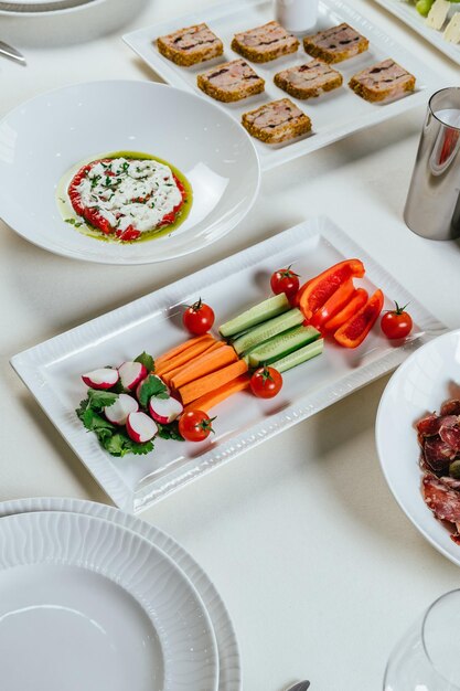 Dania na stole z bliska